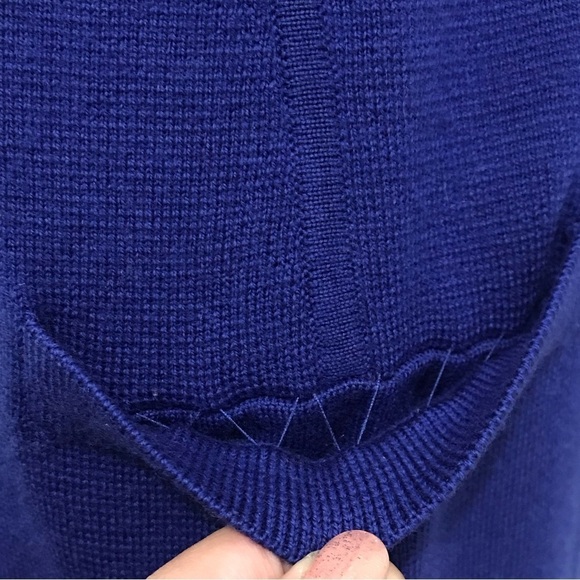 Talbots 100% Pure Merino Wool Long Cardigan Jacket Dress Size Large - Picture 7 of 12